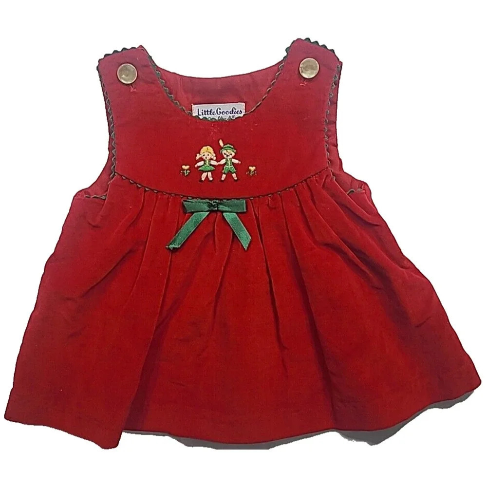 Little Goodies by Good Lad Dress Infant Size 3-6 Months Red Velvet